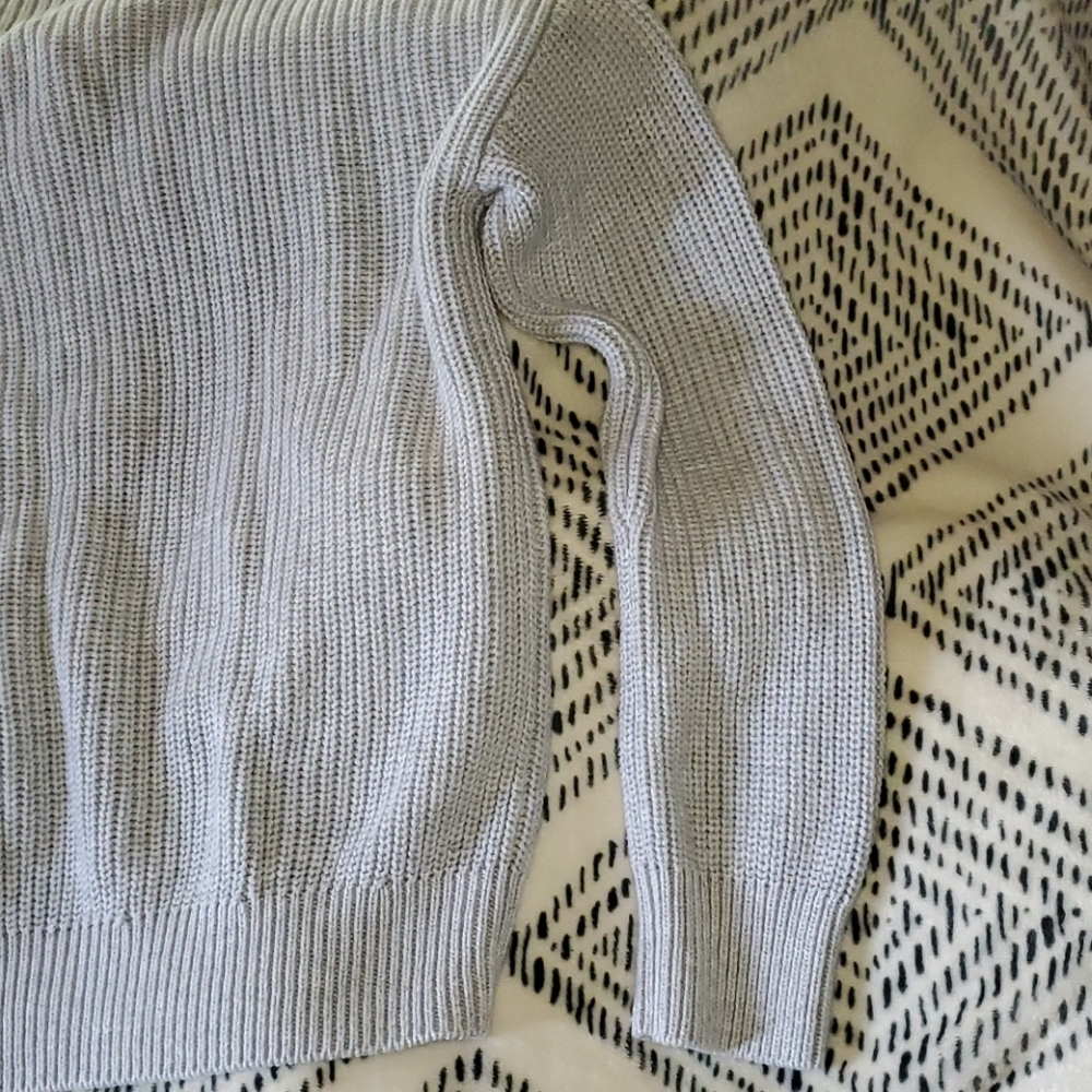 Rails Gray Lace Up Sweater Size S - Picture 9 of 12